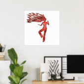 affiche danseuse (Bureau à domicile)