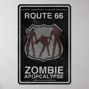 Affiche d'Apopcalypse de zombi de l'itinéraire 66