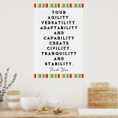 Affiche d'appréciation des employés (Cuisine)