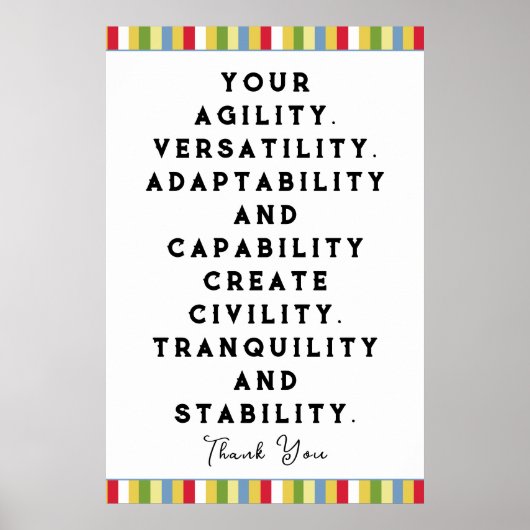 Affiche d'appréciation des employés (Devant)