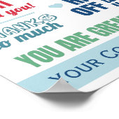 Affiche d'appréciation du Merci du personnel d'aff (Coin)