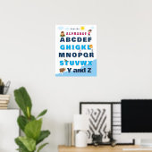 Affiche d'apprentissage de l'alphabet coloré  (Bureau à domicile)