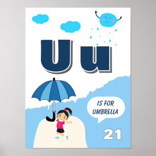Affiche d'apprentissage de l'alphabet coloré Lettr
