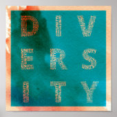 Affiche d'aquarelle Unity in Diversity (Devant)