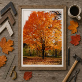 Affiche d'arbre d'automne, érable en automne