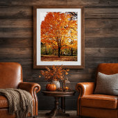 Affiche d'arbre d'automne, érable en automne