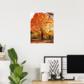 Affiche d'arbre d'automne, érable en automne (Bureau à domicile)