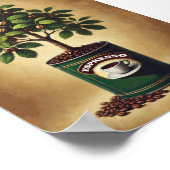 Affiche d'arbre de grains de café | Art mural pour (Coin)