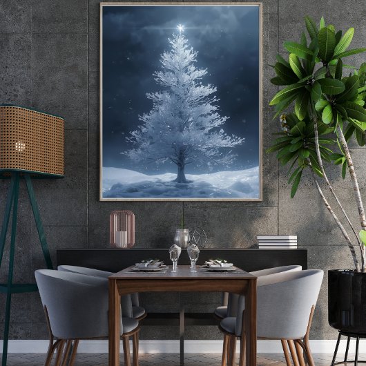 Affiche d'arbre de Noël festif