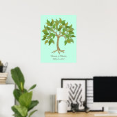 Affiche d'arbre de signature de mariage (Bureau à domicile)