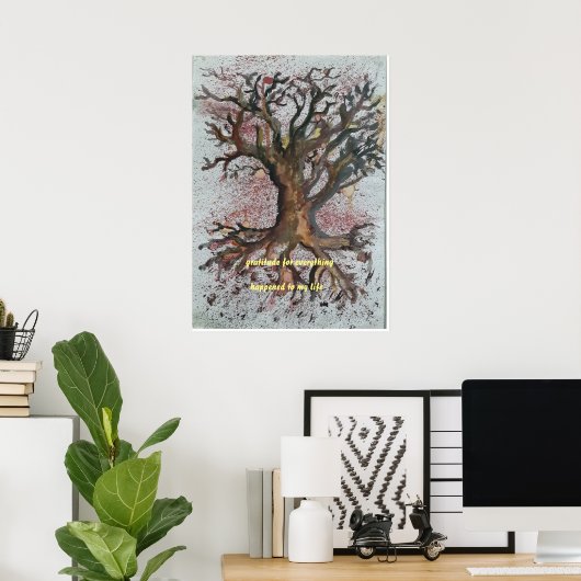 affiche d'arbre sec (Bureau à domicile)