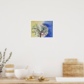 Affiche d'arbre yin yang, lune, design original (Cuisine)