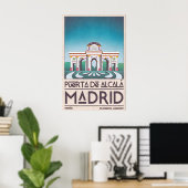 Affiche d'architecture de Madrid Puerta de Alcalá (Bureau à domicile)