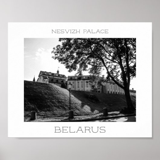Affiche d'architecture du palais de Nesvizh en Bié (Devant)