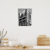 Affiche d'architecture moderne noir et blanc | Con (Cuisine)