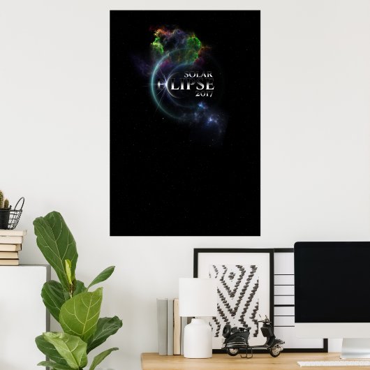 Affiche d'archives Solar Eclipse 2017 (Bureau à domicile)