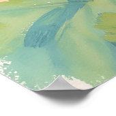 Affiche d'art à l'aquarelle de fleurs florales (Coin)