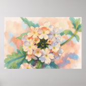 Affiche d'art à l'aquarelle de fleurs florales (Devant)