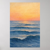 Affiche d'art à l'aquarelle sur le thème de la côt (Devant)