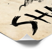 Affiche d'art à l'encre de samouraï Shadow Strike (Coin)