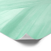 Affiche d'art abstrait aux lignes de brosse vert s (Coin)