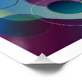 Affiche d'art abstrait de cercles dimensionnels (Coin)