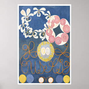Affiche d'art abstrait de Hilma Af Klint Indigo