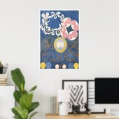 Affiche d'art abstrait de Hilma Af Klint Indigo (Bureau à domicile)
