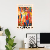 Affiche d'art abstrait de Kupka 1968 Exposition à (Bureau à domicile)