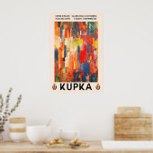 Affiche d'art abstrait de Kupka 1968 Exposition à (Cuisine)