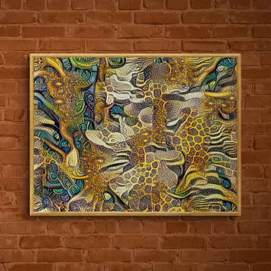 Affiche d'art abstrait de style Boho