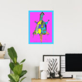 Affiche d'art abstrait de tortue à carapace (Bureau à domicile)