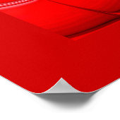 Affiche d'art abstrait enveloppée en rouge 2 (Coin)