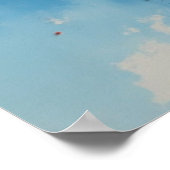 Affiche d'art abstrait fluide Fire & Ocean | Coule (Coin)