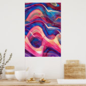Affiche d'art abstrait fluide pour mur de maison (Cuisine)