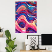 Affiche d'art abstrait fluide pour mur de maison (Bureau à domicile)