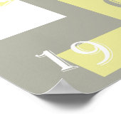 Affiche d'art abstrait jaune gris blanc (Coin)