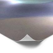 Affiche d'art abstrait Métal réfléchissant bleu (Coin)