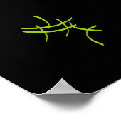 Affiche d'art abstrait minimaliste vert noir (Coin)