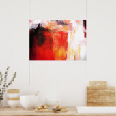 Affiche d'art abstrait Red Polar (Cuisine)