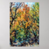 Affiche d'art abstrait représentant un chêne au fi (Devant)