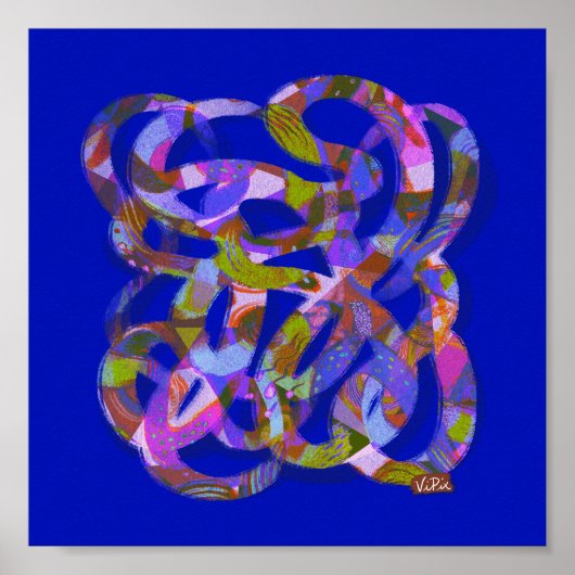 Affiche d'art Abstrait Space Soup 1 (Devant)