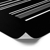 Affiche d'art abstrait ultra moderne noir blanc (Coin)