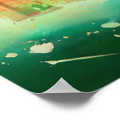 Affiche d'art abstrait vibrant de Miami (Coin)
