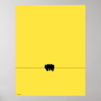 Affiche d'art adolescent oiseaux graphiques jaunes
