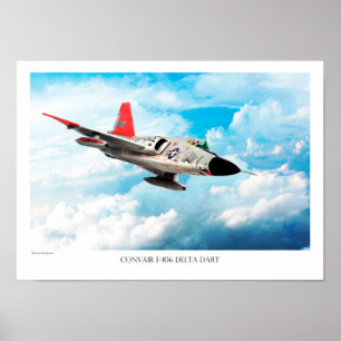 Affiche d'art aéronautique "Convair F-106 Delta Da