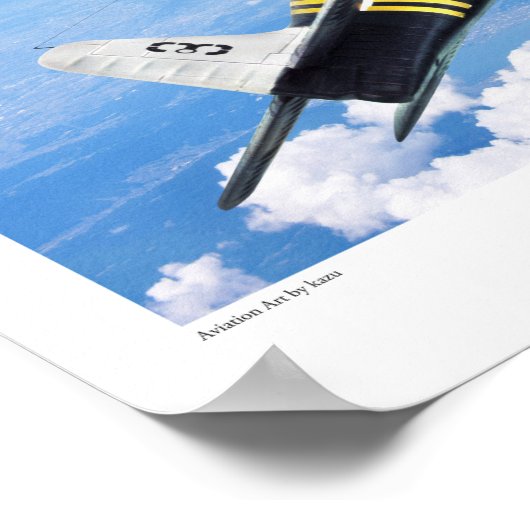 Affiche d'art aéronautique "F6F Hellcat" (Coin)