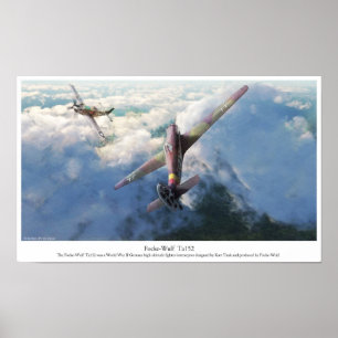 Affiche d'art aéronautique "Focke-Wulf Ta 152"