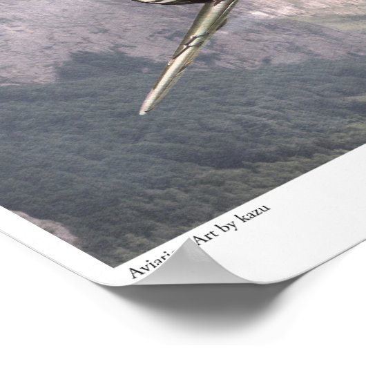 Affiche d'art aéronautique "Fw190A" (Coin)