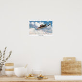 Affiche d'art aéronautique "Heinkel He 162" (Cuisine)